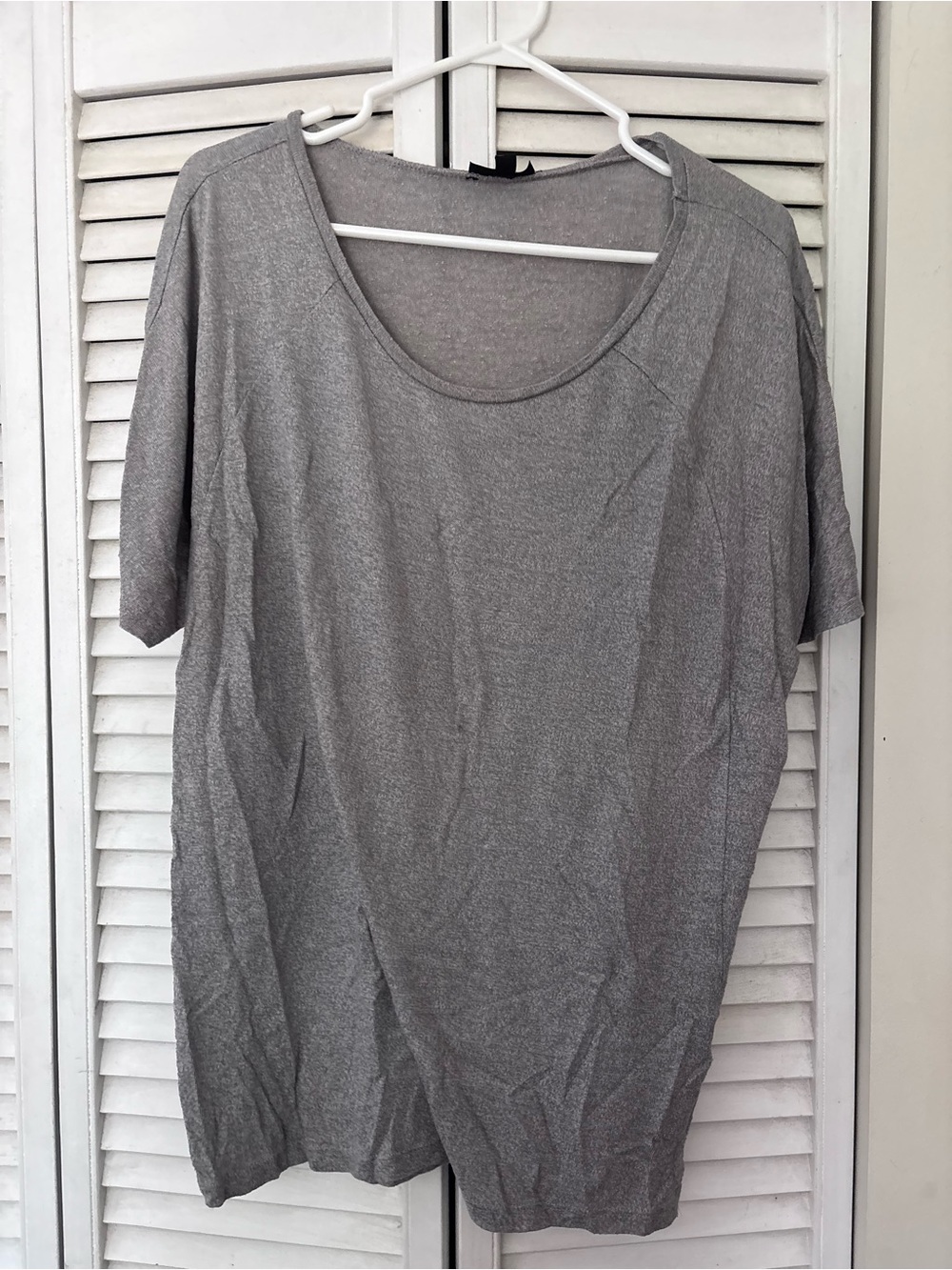Topshop Heather Gray Scoop Neck Short Sleeve Tee
